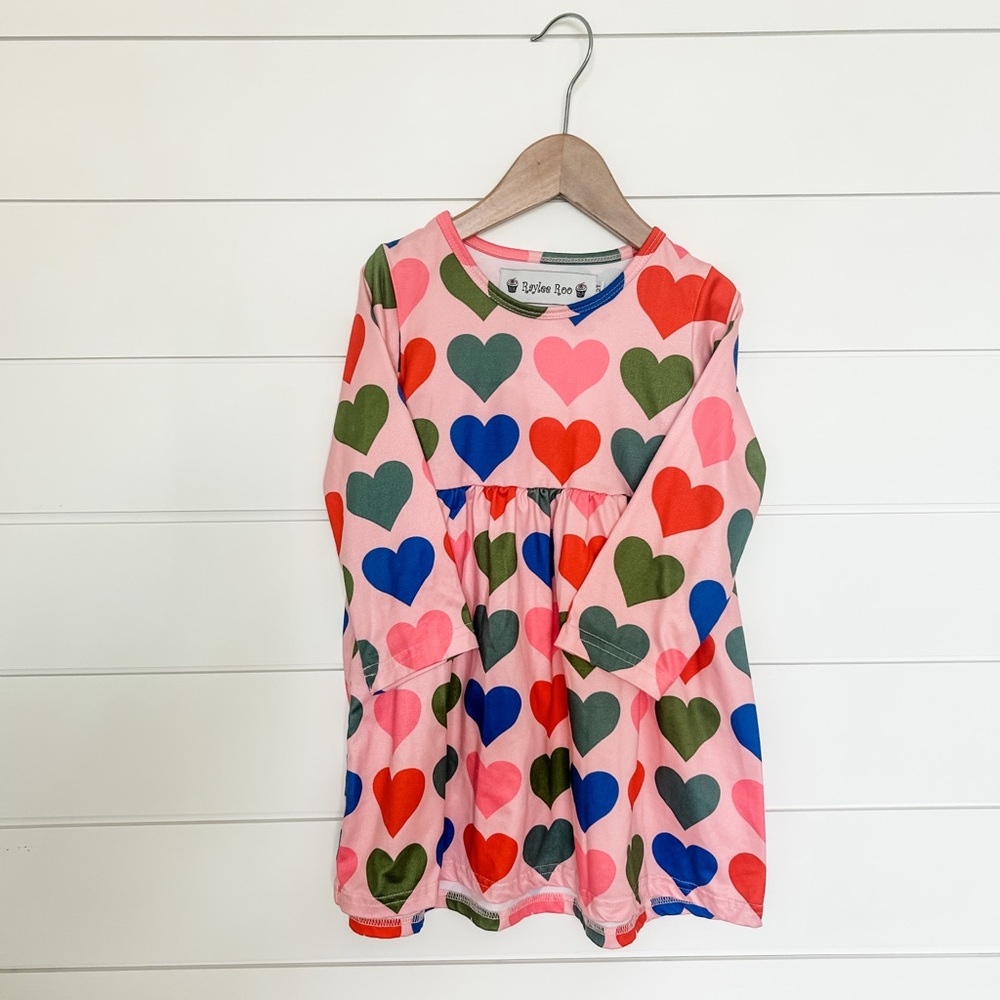 Raylee Roo rainbow Heart dress